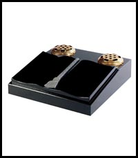 Black Granite Tablet With Raised Book