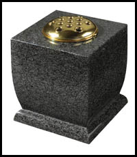 Dark Grey Shaped Vase Memorial