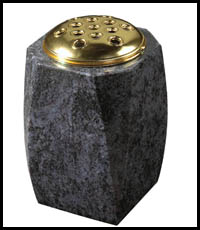 Lavender Blue Shaped Vase Memorial