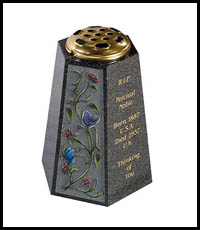 Grey Pepper Pot Vase Memorial